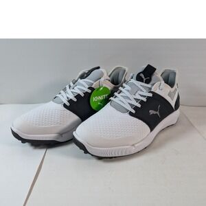 Puma Ignite Elevate Wide Golf Shoes White Black Silver Men Size 7 Wide New
